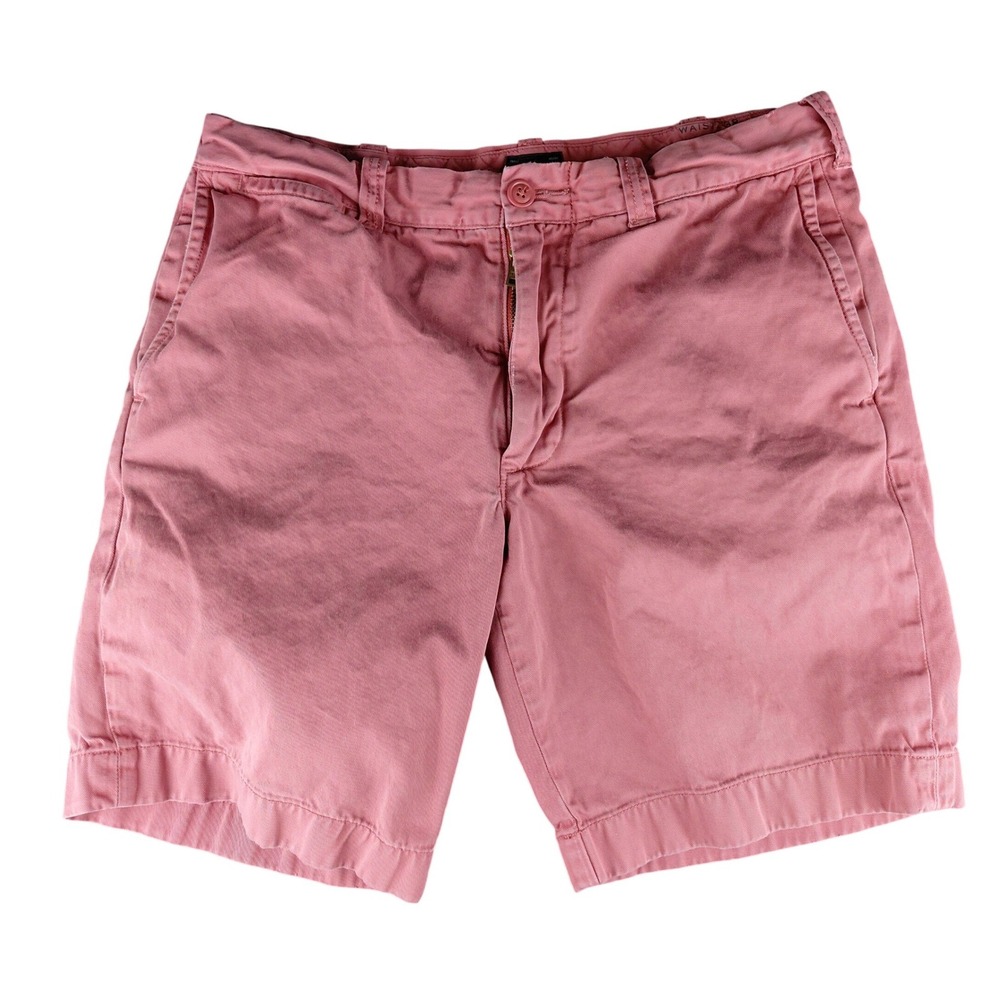 J.Crew Stanton Chino Shorts Mens 32 Salmon Pink 9 Inch Inseam Cotton Twill 23863